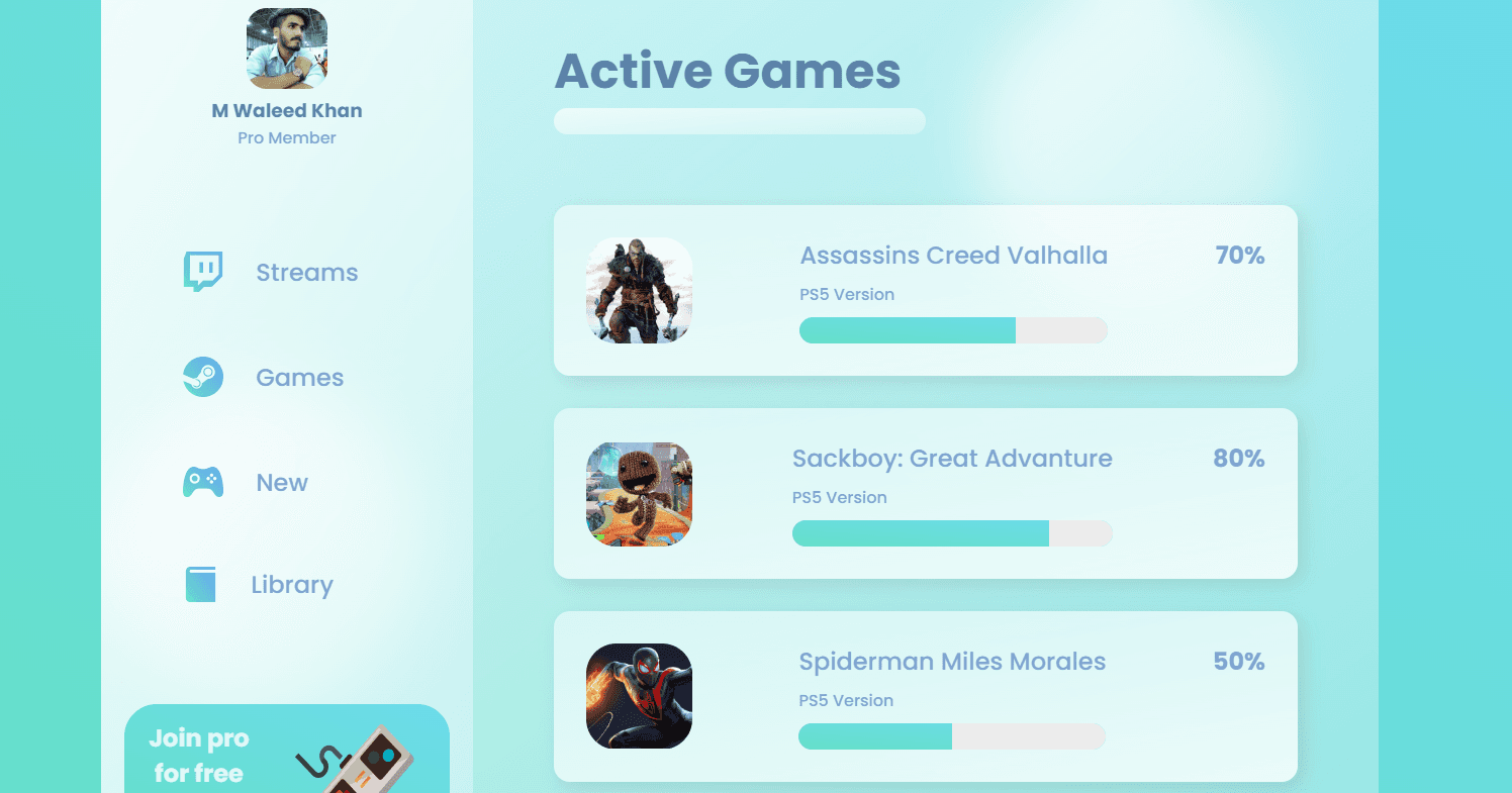 Glassmorphism Website